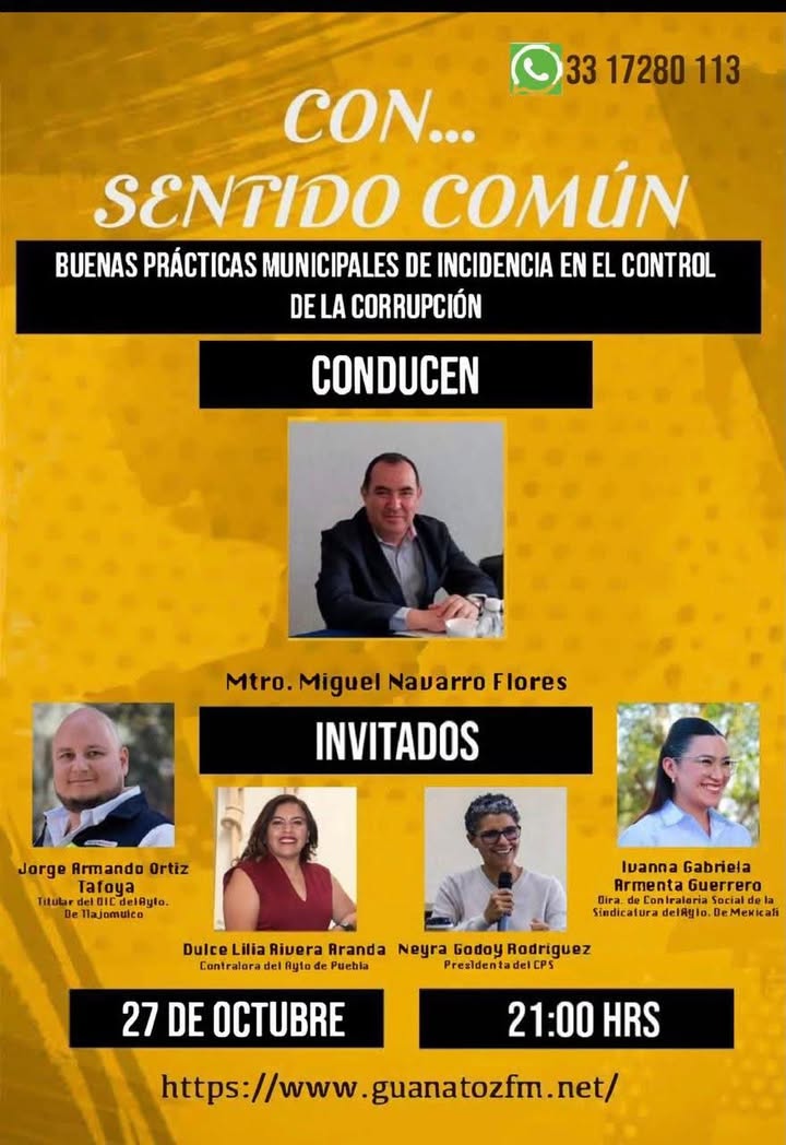 🎙️#Entrevista | 🗣️Hoy en el programa “Con Sentido Común” conducido por Miguel Navarro Flores, participarán…